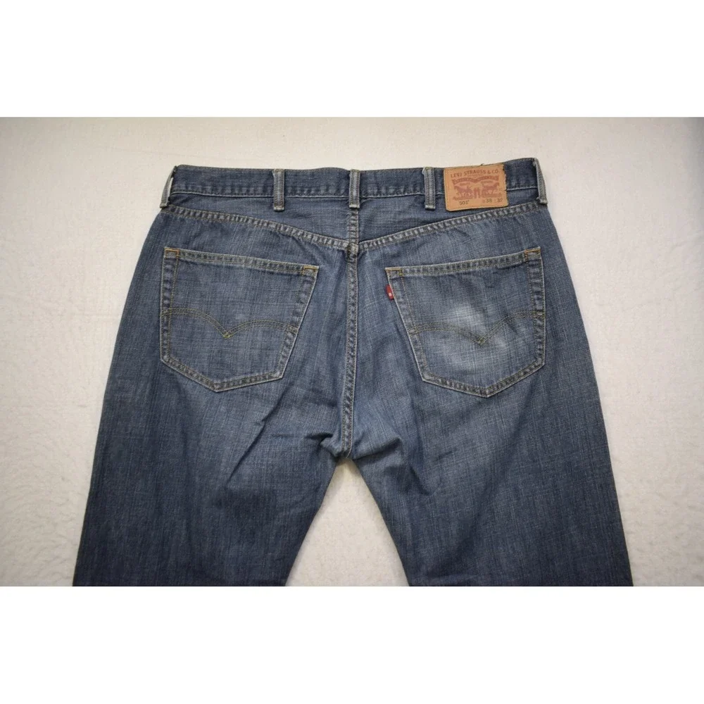 Levi's 501 XX Button‎ Fly Denim Blue Jeans Straight Leg Mens Size 38 x 32